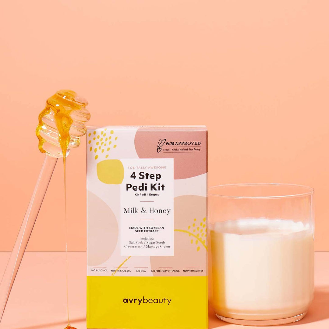 AVRYBEAUTY Milk And Honey 4 Step Pedi Kit