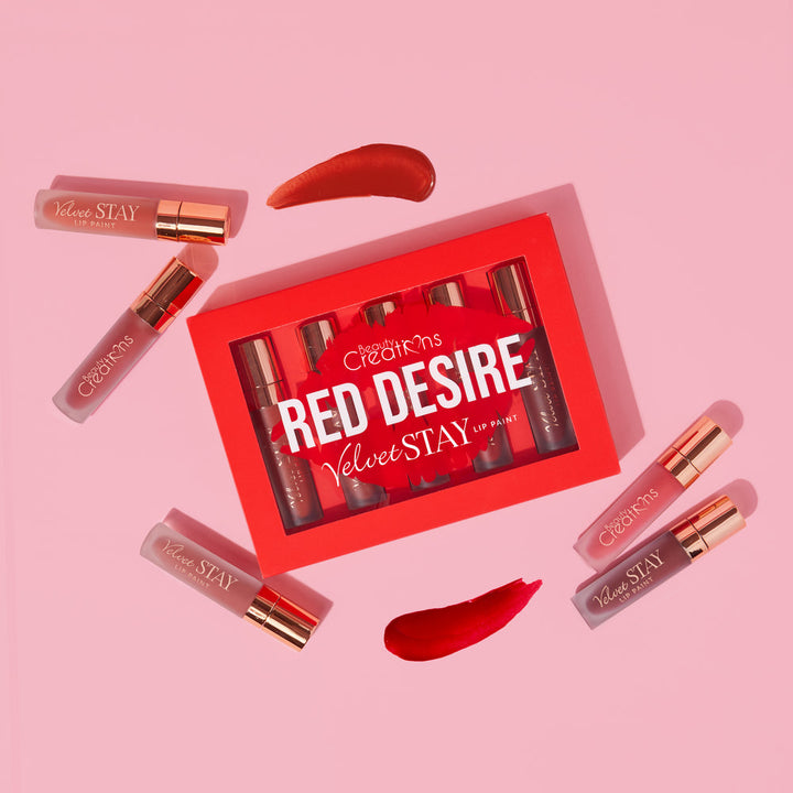 BEAUTYCREATIONS Red Desire Velvet Stay Lip Paint