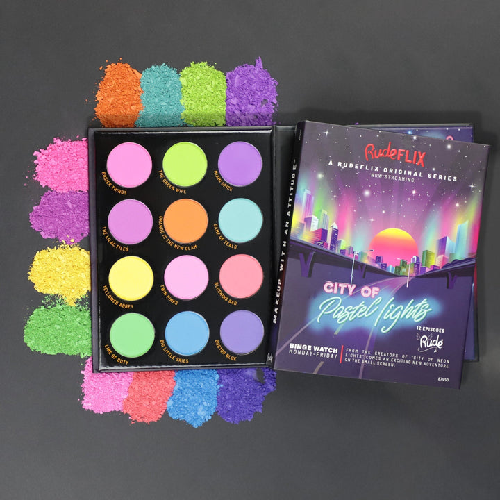 RUDE City Of Pastel Lights 12 Color Eyeshadow Palette