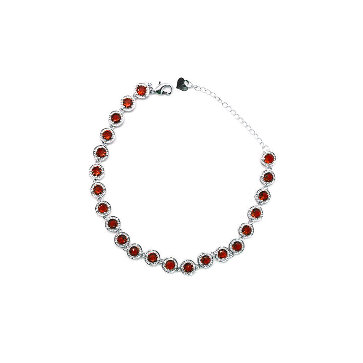 KLOVEJEWELRY A2112 SR Red Stones Ankle