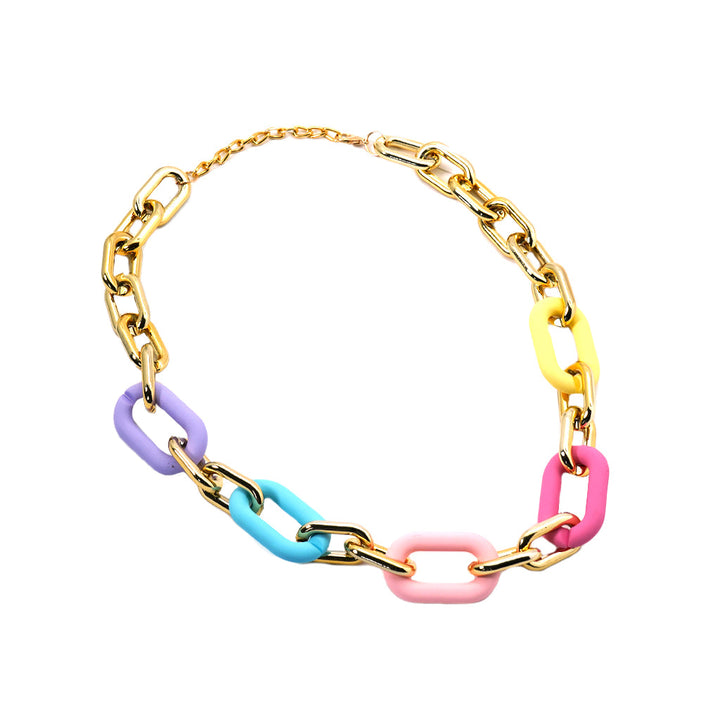 LUCYYOU N3592 Pastel Chain Necklace