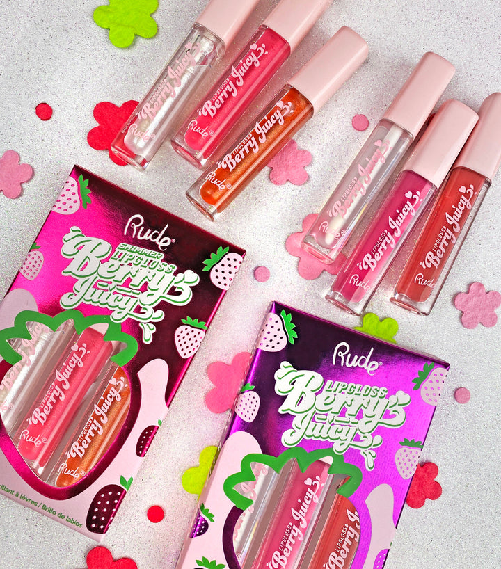 RUDE Berry Juicy Lip Gloss Set Shimmer