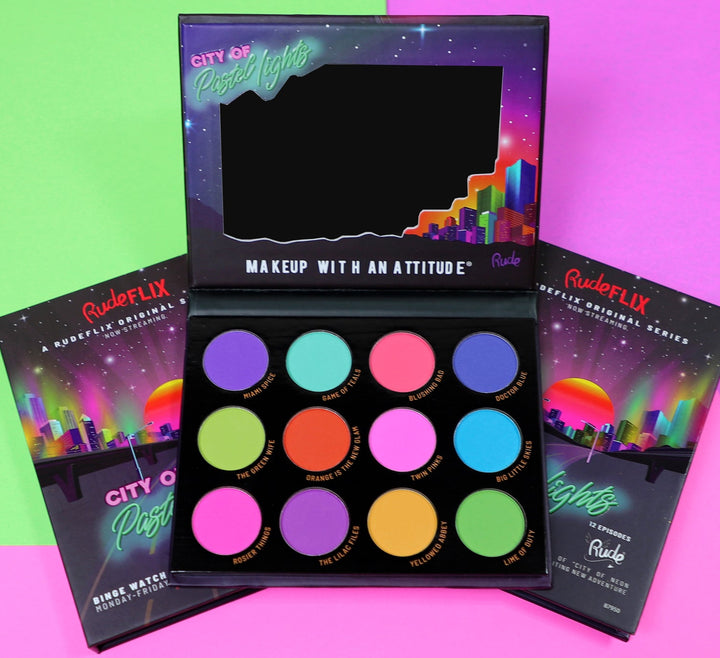 RUDE City Of Pastel Lights 12 Color Eyeshadow Palette