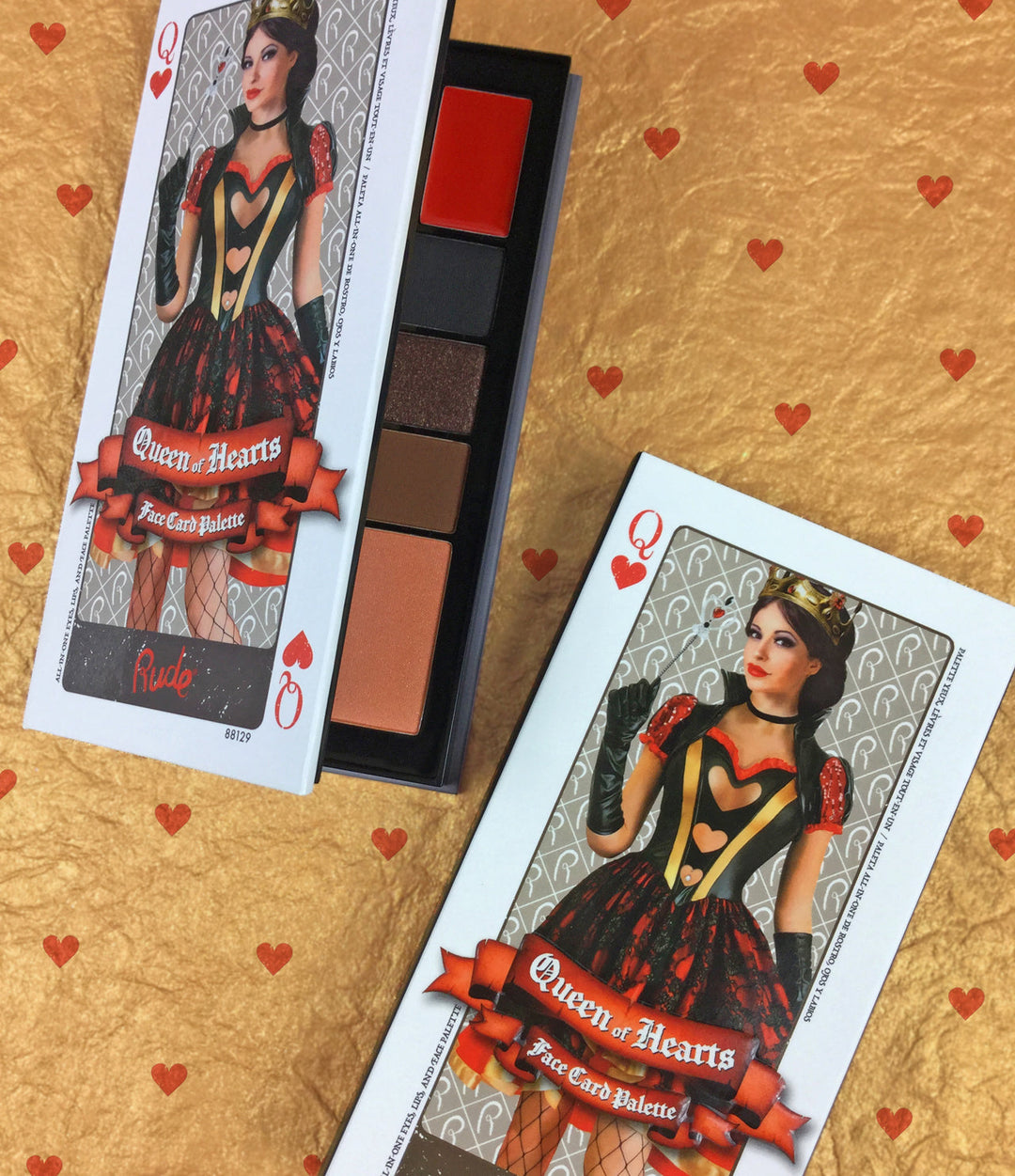 RUDE Face Card Palette Queen of Hearts
