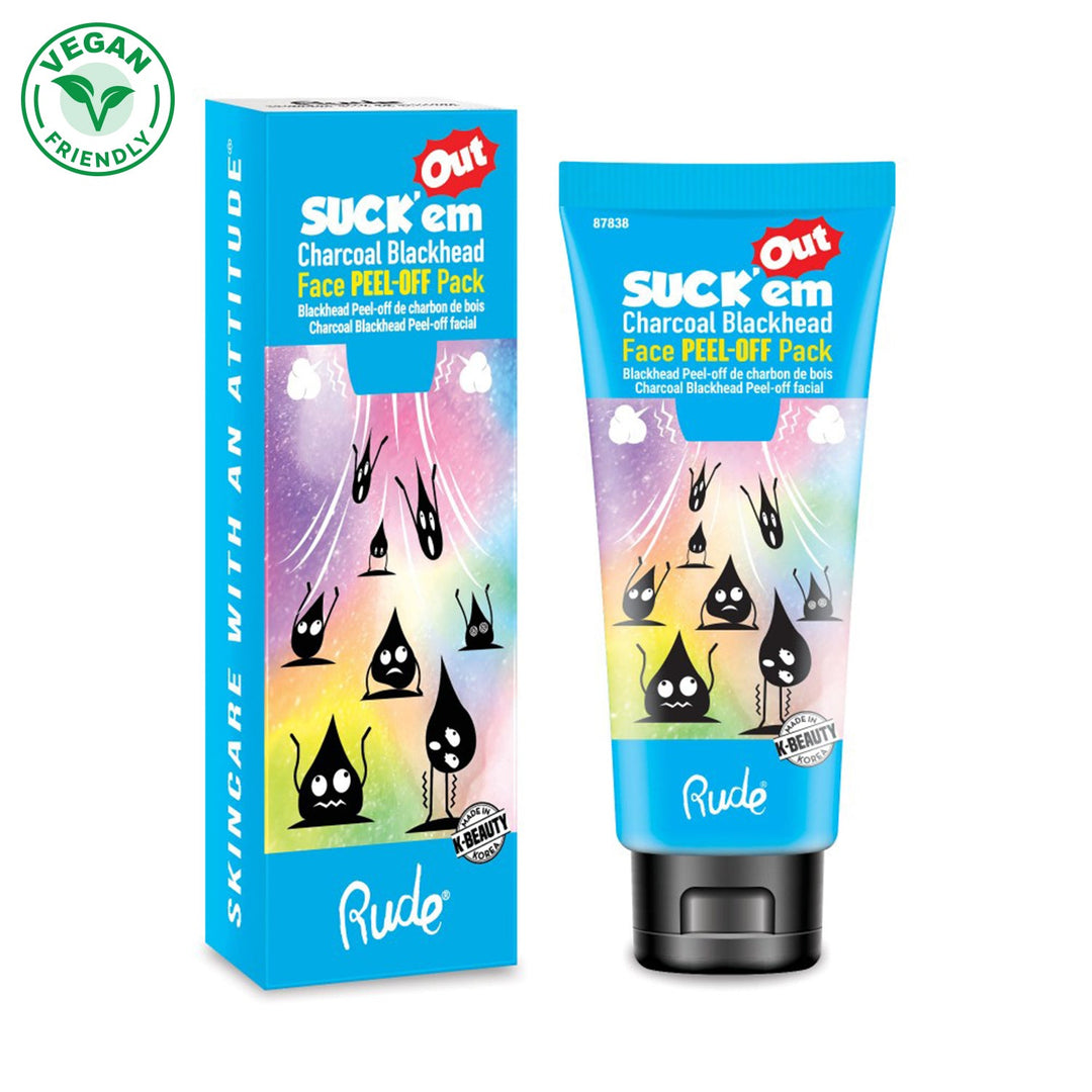 RUDE Suck'em Out Charcoal Blackhead Face Pack