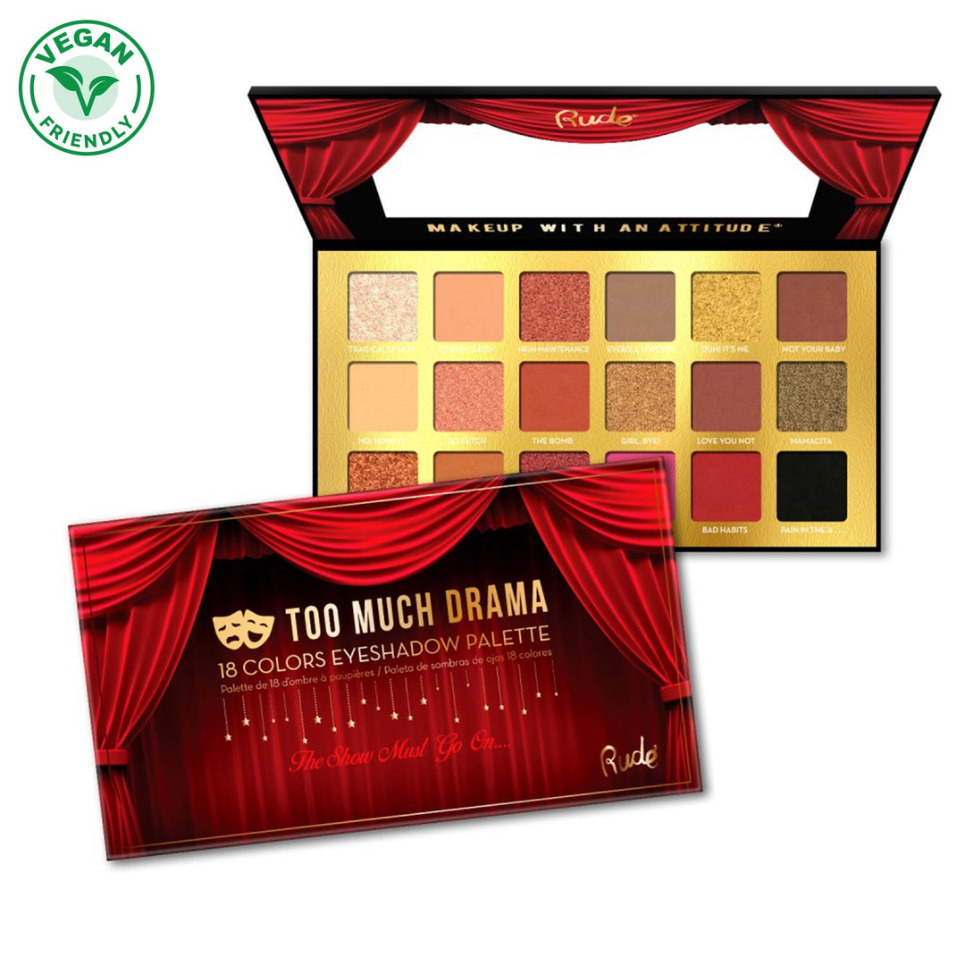 RUDE Too Much Drama 18 Color Eyeshadow Palette